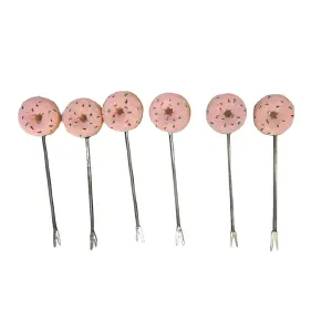 Set de 6 Palillos para Frutas y Cócteles - Elegancia y Funcionalidad - Set X6 Palitos Fruta Tenedor Coctel Rs