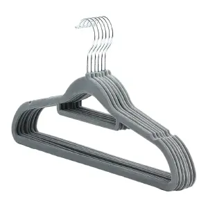 Pack de 5 Ganchos Antideslizantes para Ropa - Gris Elegante - Ganchos Set X5 Antideslizantes Ropa Gris