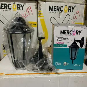 FAROL NEGRO BASE E27 DECORATIVO MOD03