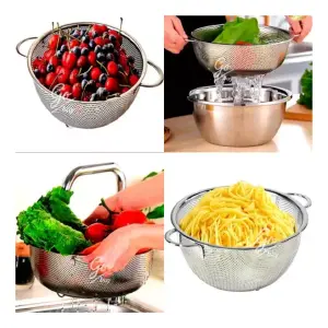Colador Multifuncional: Revoluciona tu Cocina - colador Lavado Arroz Pasta Fruta