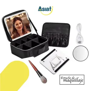 BOLSA DE MAQUILLAJE CON ESPEJO: ¡Organización y Estilo al Alcance de tu Mano! - BOLSA DE MAQUILLAJE CON ESPEJO