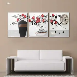 RELOJ DE PARED ESTILO POLIPTICO 3 PIEZAS RP-1 - RELOJ PARED ESTILO POLIPTICO 3 PIEZ RP-1