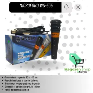 Micrófono alámbrico WG 535: Tu Voz, Clara y Potente - MICROFONO ALAMBRICO WG 535