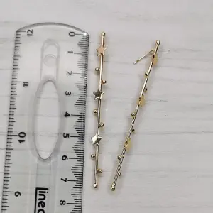 ARETA DORADA LARGA ESTRELLAS
