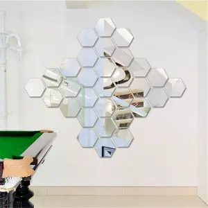 Espejo Adhesivo Hexagonal para Pared - Set de 6 Piezas - Espejo adhesivo pared hexagonal x6
