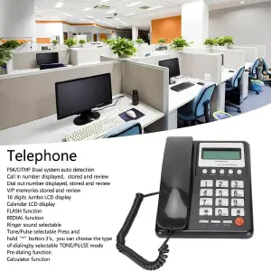 Teléfono Fijo de Escritorio KX-T8001CID: Comunicación Clara y Confiable - Telefono Fijo Escritorio Kx-t8001cid