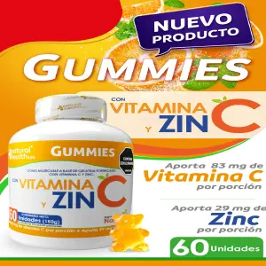 Gomitas Reforzadas con Vitamina C (60 Unidades) - GUMMIES CON VITAMINA C x60