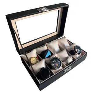 Relojera Organizador de Lujo para 8 Relojes - Relojera organizador de lujo 8 puestos