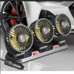 Ventilador de Coche con 3 Cabezales Ajustables - VENTILADOR DE CARRO 3 CABEZAS REGULABLE