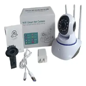 Cámara de Seguridad WiFi con 3 Antenas - Visión Clara y Conexión Estable - camara 3 antenas