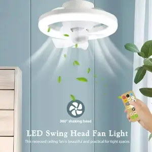 Bombillo LED con Ventilador Giratorio 60W: Iluminación y Frescura Revolucionarias - Bombillo Led Ventilador Giratorio 60w