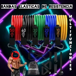 Kit de Bandas de Resistencia: Tu Gimnasio Portátil - kit bandas