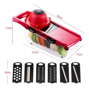 Rallador Cortador de Verduras 6 en 1: ¡Revoluciona Tu Cocina! - Rallador cortador de verduras 6 en 1