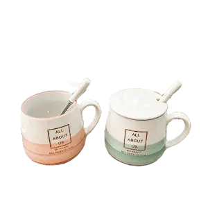 Taza Elegante con Tapa y Cuchara, 420ML - MUG CON TAPA Y CUCHARA, 420ML MA21448A