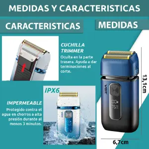 Afeitadora Eléctrica 2 en 1 Trimmer VGR: Tu Solución Definitiva de Estilo - Afeitadora Eléctrica 2en1 Trimmer VGR