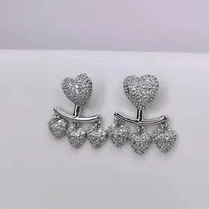 ARETA PLATEADA CORAZONES