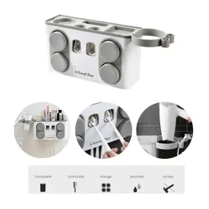 Organizador de Baño Multifuncional: ¡Tu Espacio Impecable! - Organizador Baño Multifuncion cepillos