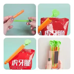 Clip Pinza Sellador de Bolsas - ¡Frescura Duradera con Forma de Zanahoria! - Clip Pinza Sellador De Bolsas  Zanahoria