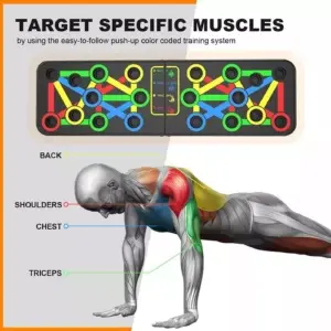 Estación de Entrenamiento Multifuncional: Flexiones y Barra Fija - Tabla De push up mas barra fija de ejerc