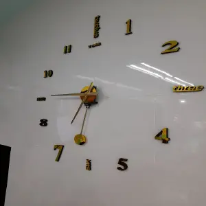 Reloj de Pared 3D Monumental con Péndulo - 100x100 cm - RELOJ DE PARED 3D 100X100 CM PENDULO 015
