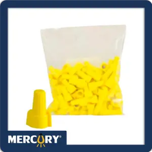 Conector Plástico Amarillo - Bolsa x100 Unidades - CONECTOR PLASTÍCO AMARILLO BOLSA X100 U