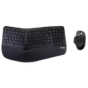 Combo Ergonómico de Teclado y Mouse Inalámbrico - Combo Teclado Y Mouse Ergonomicos Inalam