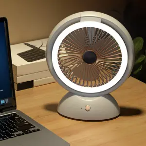 Ventilador de Escritorio USB con Luz: Frescura y Comodidad a tu Alcance - Ventilador De Escritorio USB Con Luz