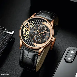 RD63098M RELOJ REWARD: Elegancia Atemporal en tu Muñeca - RD63098M  RELOJ REWARD CUERO ANALOGO