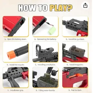 Pistola de Juguete Eléctrica WH21B: ¡Diversión Asegurada! - Pistola de juguete eléctrica WH21B