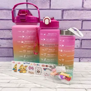 Pack x3 Termos Motivacionales: ¡Hidratación con Estilo y Energía! - TERMO MOTIVACIONAL COLORES x3