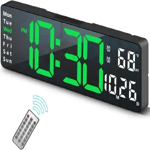 Reloj de Pared Digital LED 16" - Modernidad y Precisión en Tu Espacio - reloj de pared digital 16" led