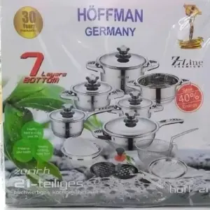 Revoluciona Tu Cocina con el Juego de Ollas Hoffman Germany de 21 Piezas - Bateria De Ollas Hoffman Germany 21 Piez