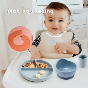 Set Vajilla de Silicona para Bebé: Comidas Seguras y Divertidas - SET VAJILLA DE SILICONA PARA BEBE X5