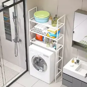 Organizador de Lavadora de 3 Estantes: ¡Transforma tu Espacio! - Organizador de lavadora mueble 3 estante