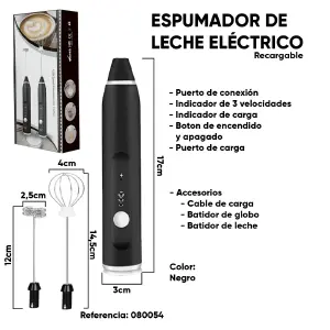 080054-Batidor y Espumador de Leche: Tu Aliado para Cafés Perfectos - 080054-BATIDOR Y ESPUMADOR DE LECHE