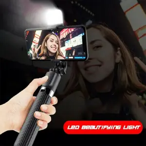 PALO SELFIE STICK TRIPODE CONTROL Y LUZ