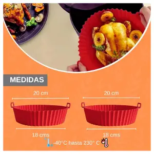 Molde de Silicona Versátil para tu Air Fryer K03 - Molde De Silicona Para Air Fryer K03