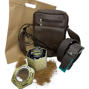COMBO CARRIEL LEO+ CORREA + RELOJ: El Set Perfecto para el Viajero Moderno - COMBO CARRIEL LEO+ CORREA + RELOJ