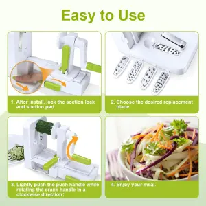 Revoluciona Tu Cocina con el Cortador de Verduras en Espiral 5 en 1 - Cortador De Verduras En Espiral 5 en 1