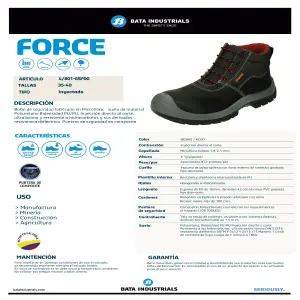 Bota Industrial Force: Protección y Rendimiento Insuperables - Bota Industrial Force
