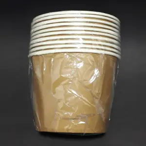Elegancia y Durabilidad: Vaso Dorado Mate x 10 (7 Onz) - VASO DORADO MATE   x 10  7 ONZ