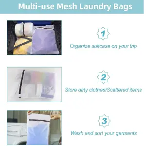 Organiza tu Lavado con Bolsas Inteligentes x8 - Bolsas x8 para Lavado de Ropa