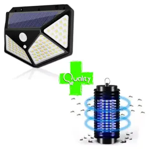 Luz LED BK100 + Lámpara Matamosquitos: Doble Acción para Tu Hogar - Luz led bk100 +Lampara mata zancudos