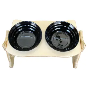 Comedero Elevado para Gatos: Comodidad y Salud en Cada Bocado - Comedero Elevado Gato 2 Platos Ceramica