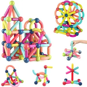 Despierta la Creatividad con el Juego de Bloques Magnéticos de 46 Piezas - JUEGO DE BLOQUES MAGNÉTICOS 46 PCS
