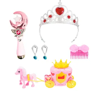 Conjunto de Varita de Princesa, Reina y Corona: ¡Magia para tu Pequeña Real! - Set Varita Princesa Reina Corona Cetro
