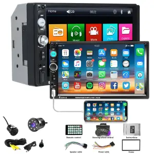 Revoluciona Tu Viaje con la Radio Carro Pantalla Bluetooth 7 Pulgadas - Radio Carro Pantalla Bluetooth 7 In + Ca
