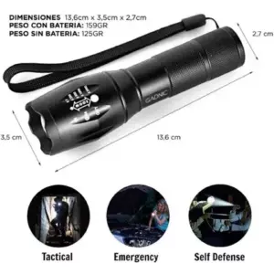 Linterna Recargable de Alta Potencia: Ilumina tu Mundo - Linterna Recargable Luz Led