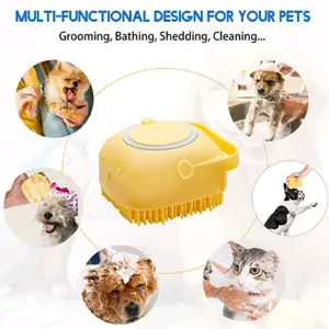 Cepillo para Mascotas: Baño Relajante y Pelaje Brillante - Cepillo mascota baño