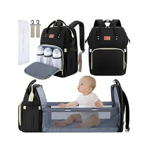 Pañalera Maleta Inteligente con Cuna Plegable: Tu Compañera de Viaje Ideal - Pañalera maleta con cuna plegable